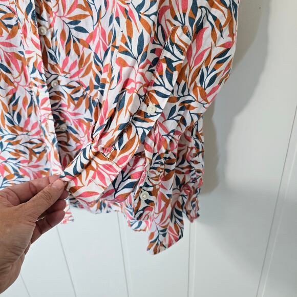 Women's Linen A-Line Long Sleeve Tunic Top Linen Size 2X - Picture 6 of 9